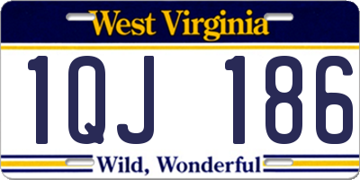 WV license plate 1QJ186