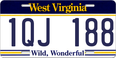 WV license plate 1QJ188