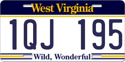 WV license plate 1QJ195