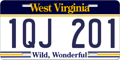 WV license plate 1QJ201