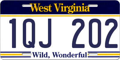 WV license plate 1QJ202