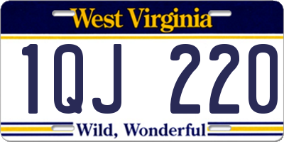 WV license plate 1QJ220