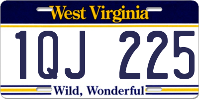 WV license plate 1QJ225