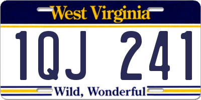 WV license plate 1QJ241