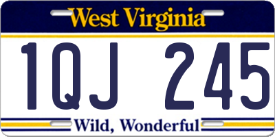 WV license plate 1QJ245