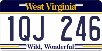 WV license plate 1QJ246