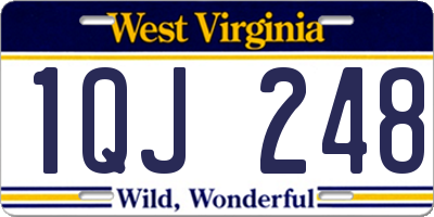 WV license plate 1QJ248