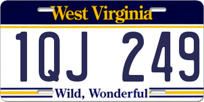 WV license plate 1QJ249