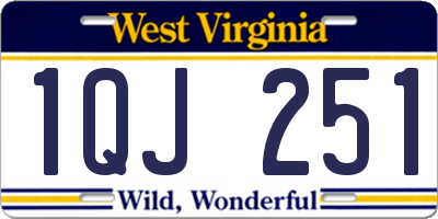 WV license plate 1QJ251