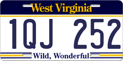 WV license plate 1QJ252