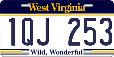 WV license plate 1QJ253