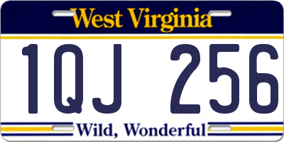 WV license plate 1QJ256