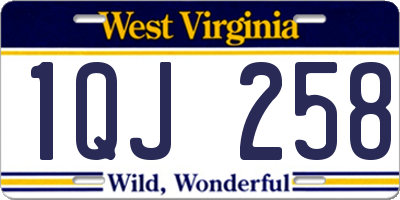 WV license plate 1QJ258