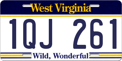WV license plate 1QJ261