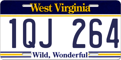 WV license plate 1QJ264