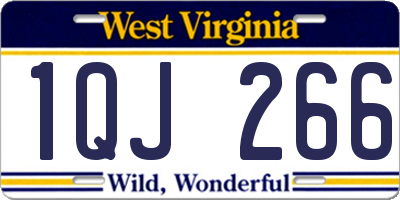 WV license plate 1QJ266
