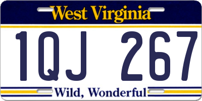 WV license plate 1QJ267