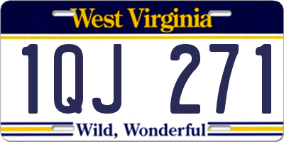 WV license plate 1QJ271