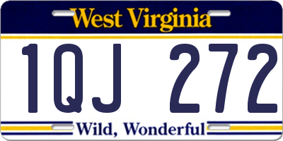WV license plate 1QJ272