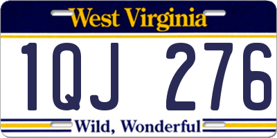 WV license plate 1QJ276