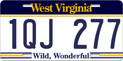 WV license plate 1QJ277