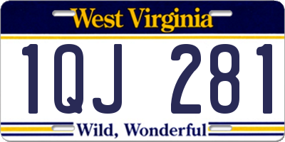 WV license plate 1QJ281