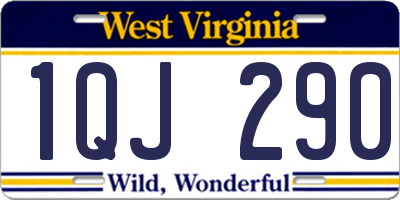 WV license plate 1QJ290