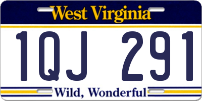 WV license plate 1QJ291