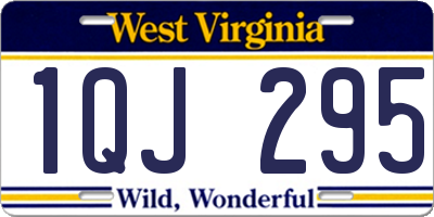 WV license plate 1QJ295