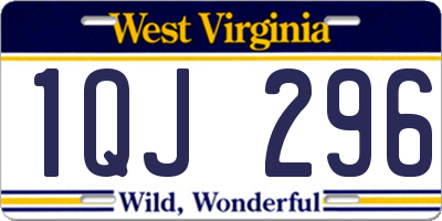 WV license plate 1QJ296