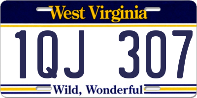 WV license plate 1QJ307