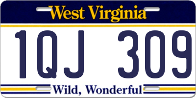 WV license plate 1QJ309