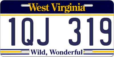 WV license plate 1QJ319