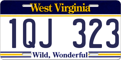 WV license plate 1QJ323