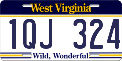 WV license plate 1QJ324