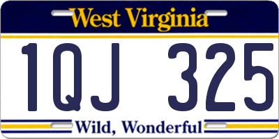 WV license plate 1QJ325