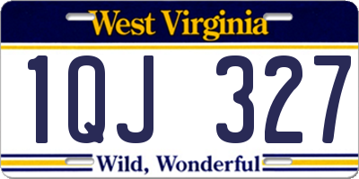 WV license plate 1QJ327