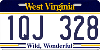 WV license plate 1QJ328