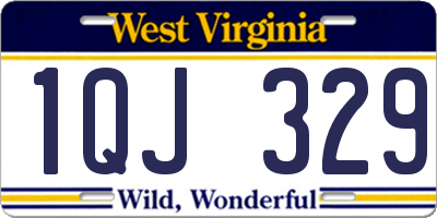 WV license plate 1QJ329