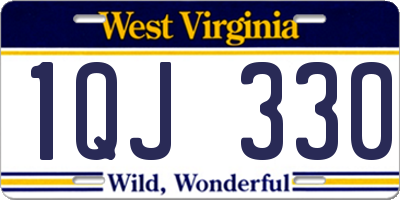 WV license plate 1QJ330