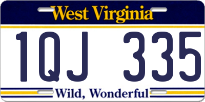 WV license plate 1QJ335