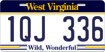 WV license plate 1QJ336