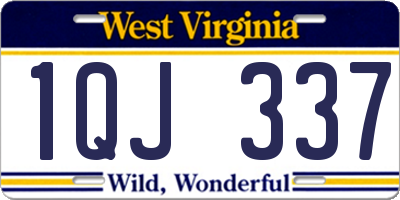 WV license plate 1QJ337