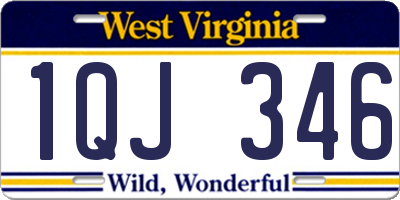 WV license plate 1QJ346
