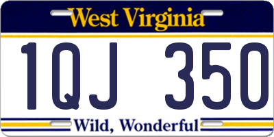 WV license plate 1QJ350