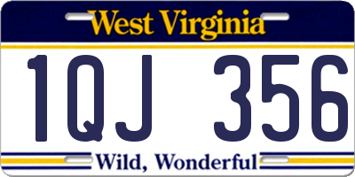 WV license plate 1QJ356