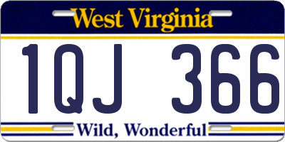 WV license plate 1QJ366