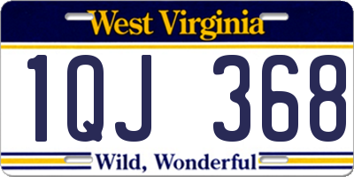 WV license plate 1QJ368