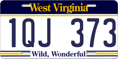 WV license plate 1QJ373