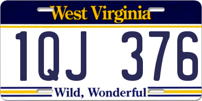 WV license plate 1QJ376